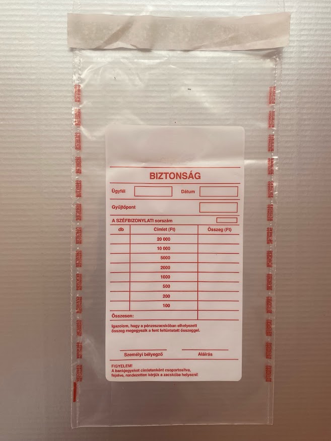 Biztonsági Tasak Méretek